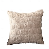 cheap Halloween Bedroom-Fall Pillow Covers Fall Decorations Autumn Orange Pumpkin Throw Pillow Cases Soft Plush Faux Fur Wool Couch Cushion Case for Chair Sofa Bedroom Living Room Home Decor