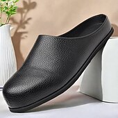 cheap Men&#039;s Clogs &amp; Mules-Men&#039;s Khaki Backless Mule Loafers – Minimalist Slip-On Comfort Shoes with Soft Faux Suede for Indoor Lounging Casual Errands and Summer Relaxation