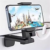 abordables Soporte para móvil-Imprescindibles para viajar en avión: soporte universal para teléfono manos libres para volar con rotación de 360 grados, accesorio imprescindible para viajar en avión, soporte para teléfono para