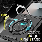 economico Cover Samsung-telefono Custodia Per Samsung Galaxy Z Flip 7 Z Flip 6 Copertura Posteriore Custodia ad adsorbimento magnetico con Supporto Resistente agli urti Retrò Cielo TPU PC Metallo