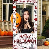cheap Halloween Wall Tapestries-Halloween Photo Booth Props SuppliesSpooky and Fun Designs ncludes Ghosts, Pumpkins, Witches, Bats, and More  Perfect for Parties, Events, and Celebrations