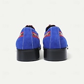 cheap Premium Leather Loafers-Men&#039;s Red Slip-On Leather Boots with Gold Tip Unique Printed Stripes–Modern Western Boots for Casual, Everyday Wear