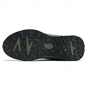 abordables Baskets-Homme Chaussures Décontractées Chaussures de randonnée Marche Occasionnel Cuir PU Maille Confortable Antidérapant Respirant À lacets Noir Jaune Vert Été Printemps