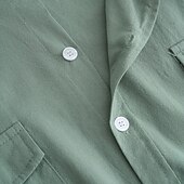 preiswerte Straße-Herren Hemd Leinenhemd Sommerhemd Knopfhemd Cargohemd Einfarbig Urlaub Straße Weiß + Grün Weiß + Khaki Grün+Khaki Blau+Khaki Langarm Umlegekragen Bekleidung Tasche