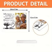 cheap Memorial Gift-Personalized Memorial Photo Plaque with Base,Custom Acrylic Sympathy Gifts Missing You Photo Frames Plaque I&#039;m Always With You Picture Frame