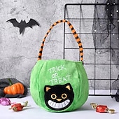 cheap Halloween Hanging &amp; Tabletop Decorations-Halloween Treat Bag for Kids, Trick or Treat Candy Tote Bag, Gift Basket with Pumpkin Ghost Witch Design, Non-Woven Halloween Party Favor Bag