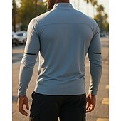 男性用 ランニングトップ ランニングTシャツ クォータージップ 長袖 Tシャツ ソリッド 速乾性 ライトウェイト 高通気性 テニス ゴルフ ランニング スポーツウェア アクティブウェア ダークグレー ブラック ホワイト お買い得  ランニングTシャツとタンクトップ-男性用 ランニングトップ ランニングTシャツ クォータージップ 長袖 Tシャツ ソリッド 速乾性 ライトウェイト 高通気性 テニス ゴルフ ランニング スポーツウェア アクティブウェア ダークグレー ブラック ホワイト