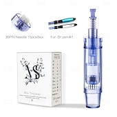 baratos Utensílios dermatológicos-Caneta nano redonda dr pen a1 com 15 peças/caixa, cartucho para microagulhamento, cuidados com a pele, maquiagem BB glow