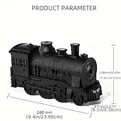 cheap Bedside Lamp-Retro Steam Train Humidifier With Fragrance Tray USB Power Supply Remote Control Operation Evaporative Work Suitable For Coverage Range Of 10-20 Square Meters Equipped With Simulated Flames