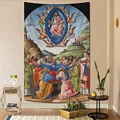 halpa Uskonnollinen kudos-Keskiajan Gobeliini Keskiajan Roikkuu Gobeliini Suuri Gobeliini Maalauksellinen Koriste Valokuva Tausta Peitto Verho Koti Makuuhuone Olohuoneen Koristus