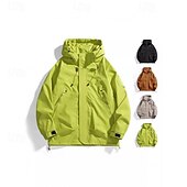 preiswerte Wasserdichte Jacken-Herren Windjacke Wanderjacke Regenmantel Außen Wasserdicht Winddicht Wanderoutfits Wanderbekleidung Frühling Herbst Oberteil Camping / Wandern / Höhlenforschung Laufen Schwarz Purpur Grün