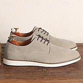 billige Sneakers til herrer-Brune herresko i semsket skinn med oxford-detaljer, klassisk snøredesign og kontrastsøm, ideelle for forretningsmessig uformelt kontorarbeid og semi-formelle arrangementer.