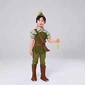billiga Barnens kostymer-Alf halloween Kläder Kostym Sagotema Peter Pan &amp; Wendy Sagobokskaraktärer Barn Pojkar Halloween Karnival Världsbokdagen Prestanda Pedagogisk klädsel Klädsel för skolevenemang Enkla Halloween kostymer