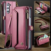 baratos Capa Samsung-telefone Capinha Para Samsung Galaxy Z Fold Capa para Cartão Wallet com cordão com pulseira Pata de Apoio TPU Couro PU