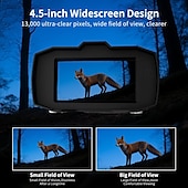 economico Telemetri e telescopi-Binocolo per birdwatching, binocolo transfrontaliero, visione notturna, zoom 4k 16x, raffica a infrarossi, foto e video HD