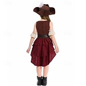 economico Costumi per bambine-Costumi da pirata Jack Sparrow Vestito Abiti Costume Film d'avventura Cosplay for Ragazze Bambini Halloween Carnevale Performance Vestirsi in modo educativo Vestiti per eventi scolastici