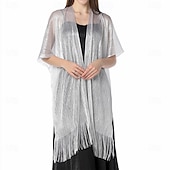 baratos envoltórios da mãe-Capa Elegante de Proteção Solar para Mulheres com Mangas Curtas em Seda Imitada com Cor Pura para Casamento de Verão
