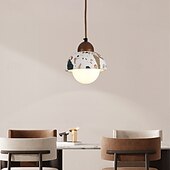 economico Luci a sospensione-Lampadario a sospensione in pietra gialla con foro giapponese wabi-sabi, minimalista, da bancone da bar per cucina, plafoniere