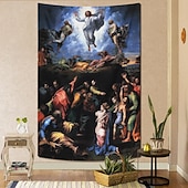 halpa Uskonnollinen kudos-Keskiajan Gobeliini Keskiajan Roikkuu Gobeliini Suuri Gobeliini Maalauksellinen Koriste Valokuva Tausta Peitto Verho Koti Makuuhuone Olohuoneen Koristus