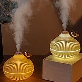 Недорогие ночники-Увлажнитель воздуха с холодным туманом, работающий от USB, 300 мл, со светодиодной подсветкой - портативный мини-ароматический диффузор для одной комнаты - без батареи, емкость 1 л