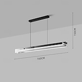 baratos Luzes pendentes-lustre pendente de led preto com cúpula moderna para cozinha, mesa de jantar ou bar