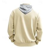 billige grunnleggende hettegensere for menn-Herre Hattetrøje Hettegenser med glidelås Aprikos Svart Hvit Vin Rød Med hette عادي Sport &amp; Utendørs Daglig Ferie Polyester Gatemote Grunnleggende Fritid Vinter Høst Klær Gensere Gensere Langermet