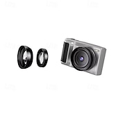 preiswerte Digitalkamera-hochauflösende Digitalkamera 1500 mAh 16-facher Zoom optional Retro 2,8 Zoll Klappbildschirm 64 Megapixel 4K HD-Video Weiß Schwarz Silber für Freund und Freundin