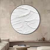billiga Wabi Sabi-Hang målad oljemålning HANDMÅLAD Cirkel Form Abstrakt Landskap Klassisk Modern