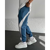 abordables jogging-Men's Sweatpants Joggers Athletic Pants Trousers Drawstring Pocket Elastic Waist Color Block Comfort Daily Sports Outdoor Fashion Casual Blue Black / Red Micro-elastic