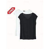  Γυναικεία Καμισόλ Tank Top Συμπαγές Χρώμα Σκέτο Καθημερινά Αμάνικο Λαιμόκοψη V Κανονικά μπλουζάκια Άσπρο και Μπλε Άσπρο και Κόκκινο Κόκκινο / Μαύρο Πράσινο / Κόκκινο Άσπρο και Ροζ