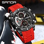 abordables Relojes digitales-Reloj electrónico de lujo Sanda 5104 para estudiantes, multifuncional, resistente al agua, deportivo, con cronómetro, a la moda.