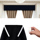cheap Blackout Curtain-Linen Textured Top of Curtain Light Blocker for Blackout Curtains Light Blocking Fit for Bedroom Bathroom Easy Installation with Self-Adhesive Tape