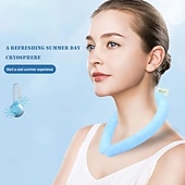 Недорогие Товары для дома-переносная охлаждающая трубка для шеи, многоразовый охлаждающий пакет со льдом для лета, носимый массажер для шеи с профилактикой солнечного удара