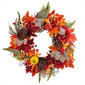 economico ringraziamento e decorazione autunnale-Ghirlanda autunnale per la porta d&#039;ingresso, decorazione per interni ed esterni, ghirlanda di girasoli rossi e pigne con zucche e foglie d&#039;acero, vite da appendere alla parete.