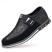 cheap Men&#039;s Slip-ons &amp; Loafers-Men&#039;s Black Mesh Slip-On Casual Shoes with Star Pattern – Lightweight Streetwear Shoes for Travel, Urban Walks &amp; Weekend Outings