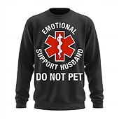 olcso Vicces kapucnis pulóverek-Férfi Vicces szleng Pulóver Pulóver Kapucnis pulóver Terített nyak Divat 3D nyomtatás Fekete Rubin Crewneck 3D Minden évszak Tervező