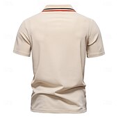 preiswerte Herren Elite Polo-Herren Farbblock Polo Strick-Polopullover Kurzarm Umlegekragen Formell Arbeit Sport &amp; Outdoor Stripe-Trim Streifen Rein Frühling Ganzjahres Weiß Dunkelrot Dunkelmarine