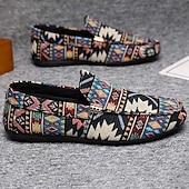 economico Slip-ons e mocassini da uomo-Per uomo Scarpe Casual Camminata Casual Tela Confortevole Antiscivolo Traspirante Mocassino Nero Beige Estate Primavera Autunno