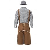 abordables Hombres-Oktoberfest Lederhosen Camisas Sombrero alpino bávaro Alemán alpino prados Hombre Fiesta Festival de Cerveza Paño de estilo tradicional