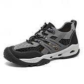 baratos Ténis para Homem-Tênis masculino cáqui para caminhada ao ar livre - tênis de corrida de trilha duráveis com malha respirável e sola antiderrapante para acampamentos, caminhadas e aventuras diárias ao ar livre