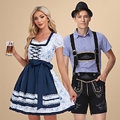  Μπύρα Oktoberfest Lederhosen Πουκάμισο βαυάρος βαυάρος Γερμανικά Λιβάδια Ανδρικά Πανί παραδοσιακού στυλ Μπλούζα Κοντά Παντελονάκια