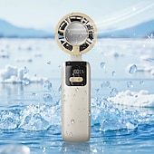 cheap Flashlights &amp; Camping Lights-1 Pc handheld cooling fan with 100 levels of cooling and folding, portable turbo mini semiconductor ice pack fan