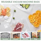 abordables Rangements pour la cuisine-Machine à emballer sous vide portable améliorée pour aliments, machine à emballer sous vide portable avec arrêt automatique &amp;filtre amovible, verrouillage fraîcheur 5x