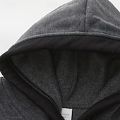 billiga Huvtröja i fleece-Herr Huvtröja Tröja med tröja Huvtröja i fleece Vin Armégrön Marinblå Grå Huva Färgblock Lappverk Färgblock Ledigt Dagligen Sport Polyester Streetwear Häftig Sportkläder Höst Vinter Kläder Pull Tröjor