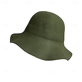 economico Cappelli-Cappelli da pescatore da donna in maglia di cashmere, cappello da pescatore pieghevole, caldo, autunno e inverno, colore unico