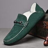 abordables Chaussures sans lacets &amp; mocassins-Mocassins en daim beige pour hommes avec boucle, légers et flexibles, parfaits pour une tenue de bureau décontractée, des soirées sociales et des journées de détente