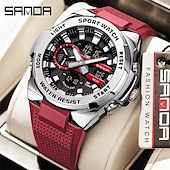 abordables Relojes digitales-SANDA Hombre Reloj Digital Al Aire Libre Deportes Táctico Reloj de Muñeca Luminoso Cronómetro Despertador Calendario Silicona Reloj