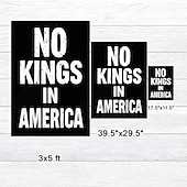 billige Hageflagg, Banner-Ingen konger protest hageflagg 12 x 18 tommer hageflagg, små hageflagg for utendørs bruk, utendørsflagg, høytidshageflagg for alle årstider