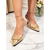preiswerte Nachtleben Party-silberne Slingback-Kitten Heels für Damen mit spitzer Spitze – elegante Partyschuhe für Cocktail-Events und abendliche Anlässe