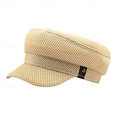 preiswerte Baseballkappe für Herren-Herren Schiebermütze Baseballkappe Sonnenhut Trucker-Kappe Schwarz Weiß Polyester Netz Mode Lässig Straße Täglich Einfach Verstellbar Sonnenschutz Atmungsaktiv